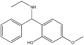 2-[(ethylamino)(phenyl)methyl]-5-methoxyphenol Struktur