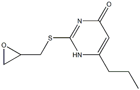 2-[(oxiran-2-ylmethyl)sulfanyl]-6-propyl-1,4-dihydropyrimidin-4-one Struktur