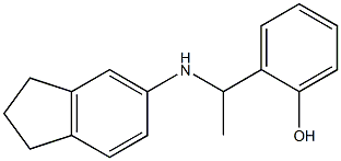 2-[1-(2,3-dihydro-1H-inden-5-ylamino)ethyl]phenol Struktur