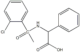 2-[1-(2-chlorophenyl)acetamido]-2-phenylacetic acid Struktur