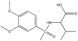 2-[1-(3,4-dimethoxyphenyl)acetamido]-3-methylbutanoic acid Struktur