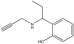 2-[1-(prop-2-yn-1-ylamino)propyl]phenol Struktur