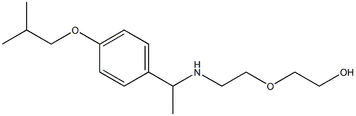 2-[2-({1-[4-(2-methylpropoxy)phenyl]ethyl}amino)ethoxy]ethan-1-ol Struktur