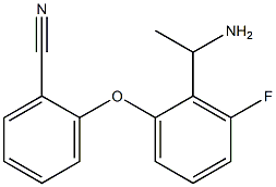 2-[2-(1-aminoethyl)-3-fluorophenoxy]benzonitrile Struktur