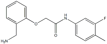 2-[2-(aminomethyl)phenoxy]-N-(3-fluoro-4-methylphenyl)acetamide Struktur