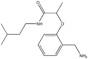 2-[2-(aminomethyl)phenoxy]-N-(3-methylbutyl)propanamide Struktur