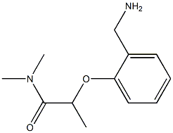 2-[2-(aminomethyl)phenoxy]-N,N-dimethylpropanamide Struktur