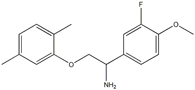 2-[2-amino-2-(3-fluoro-4-methoxyphenyl)ethoxy]-1,4-dimethylbenzene Struktur