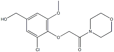 2-[2-chloro-4-(hydroxymethyl)-6-methoxyphenoxy]-1-(morpholin-4-yl)ethan-1-one Struktur