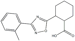 2-[3-(2-methylphenyl)-1,2,4-oxadiazol-5-yl]cyclohexane-1-carboxylic acid Struktur