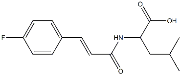 2-[3-(4-fluorophenyl)prop-2-enamido]-4-methylpentanoic acid Struktur