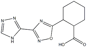 2-[3-(4H-1,2,4-triazol-3-yl)-1,2,4-oxadiazol-5-yl]cyclohexane-1-carboxylic acid Struktur