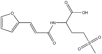 2-[3-(furan-2-yl)prop-2-enamido]-4-methanesulfonylbutanoic acid Struktur