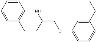 2-[3-(propan-2-yl)phenoxymethyl]-1,2,3,4-tetrahydroquinoline Struktur