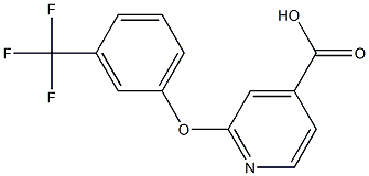 2-[3-(trifluoromethyl)phenoxy]pyridine-4-carboxylic acid Struktur