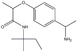 2-[4-(1-aminoethyl)phenoxy]-N-(2-methylbutan-2-yl)propanamide Struktur