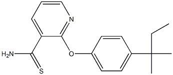 2-[4-(2-methylbutan-2-yl)phenoxy]pyridine-3-carbothioamide Struktur