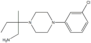 2-[4-(3-chlorophenyl)piperazin-1-yl]-2-methylbutan-1-amine Struktur