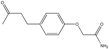 2-[4-(3-oxobutyl)phenoxy]acetamide Struktur