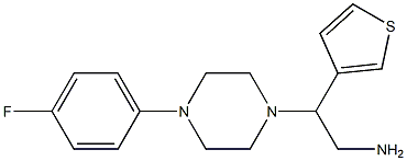 2-[4-(4-fluorophenyl)piperazin-1-yl]-2-(thiophen-3-yl)ethan-1-amine Struktur