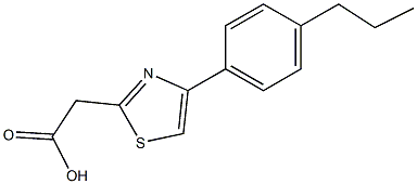 2-[4-(4-propylphenyl)-1,3-thiazol-2-yl]acetic acid Struktur