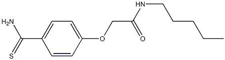 2-[4-(aminocarbonothioyl)phenoxy]-N-pentylacetamide Struktur