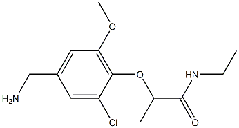 2-[4-(aminomethyl)-2-chloro-6-methoxyphenoxy]-N-ethylpropanamide Struktur