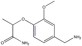 2-[4-(aminomethyl)-2-methoxyphenoxy]propanamide Struktur