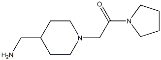 2-[4-(aminomethyl)piperidin-1-yl]-1-(pyrrolidin-1-yl)ethan-1-one Struktur