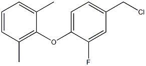 2-[4-(chloromethyl)-2-fluorophenoxy]-1,3-dimethylbenzene Struktur