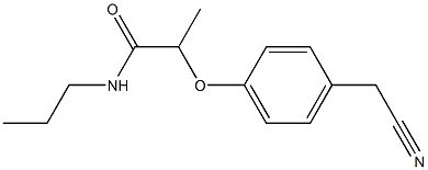 2-[4-(cyanomethyl)phenoxy]-N-propylpropanamide Struktur