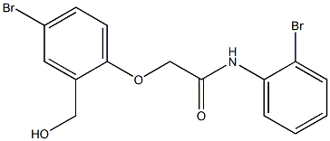 2-[4-bromo-2-(hydroxymethyl)phenoxy]-N-(2-bromophenyl)acetamide Struktur