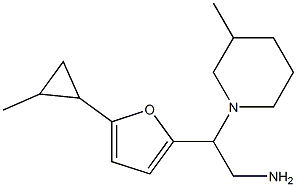 2-[5-(2-methylcyclopropyl)-2-furyl]-2-(3-methylpiperidin-1-yl)ethanamine Struktur