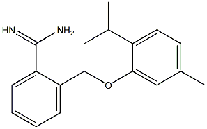 2-[5-methyl-2-(propan-2-yl)phenoxymethyl]benzene-1-carboximidamide Struktur