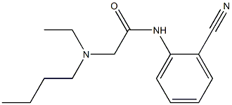 2-[butyl(ethyl)amino]-N-(2-cyanophenyl)acetamide Struktur