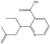 2-[ethyl(2-methylprop-2-en-1-yl)amino]pyridine-3-carboxylic acid Struktur