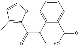 2-[methyl(3-methyl-2-furoyl)amino]benzoic acid Struktur