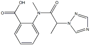 2-[N-methyl-2-(1H-1,2,4-triazol-1-yl)propanamido]benzoic acid Struktur