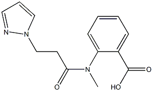 2-[N-methyl-3-(1H-pyrazol-1-yl)propanamido]benzoic acid Struktur