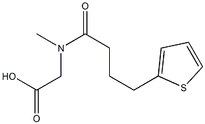 2-[N-methyl-4-(thiophen-2-yl)butanamido]acetic acid Struktur