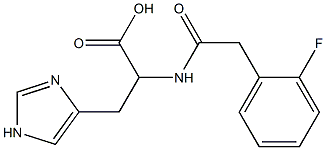 2-{[(2-fluorophenyl)acetyl]amino}-3-(1H-imidazol-4-yl)propanoic acid Struktur