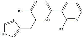 2-{[(2-hydroxypyridin-3-yl)carbonyl]amino}-3-(1H-imidazol-4-yl)propanoic acid Struktur