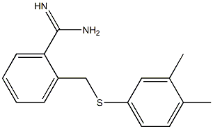 2-{[(3,4-dimethylphenyl)sulfanyl]methyl}benzene-1-carboximidamide Struktur