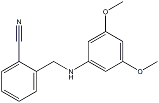 2-{[(3,5-dimethoxyphenyl)amino]methyl}benzonitrile Struktur