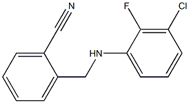 2-{[(3-chloro-2-fluorophenyl)amino]methyl}benzonitrile Struktur