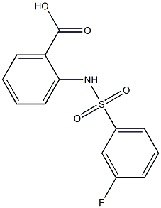 2-{[(3-fluorophenyl)sulfonyl]amino}benzoic acid Struktur