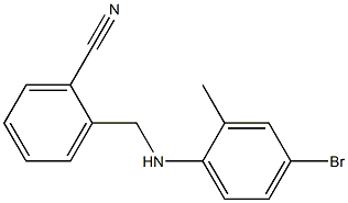 2-{[(4-bromo-2-methylphenyl)amino]methyl}benzonitrile Struktur