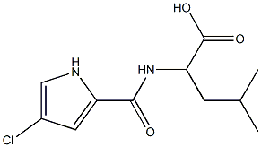 2-{[(4-chloro-1H-pyrrol-2-yl)carbonyl]amino}-4-methylpentanoic acid Struktur