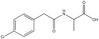 2-{[(4-chlorophenyl)acetyl]amino}propanoic acid Struktur