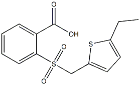 2-{[(5-ethylthiophen-2-yl)methane]sulfonyl}benzoic acid Struktur